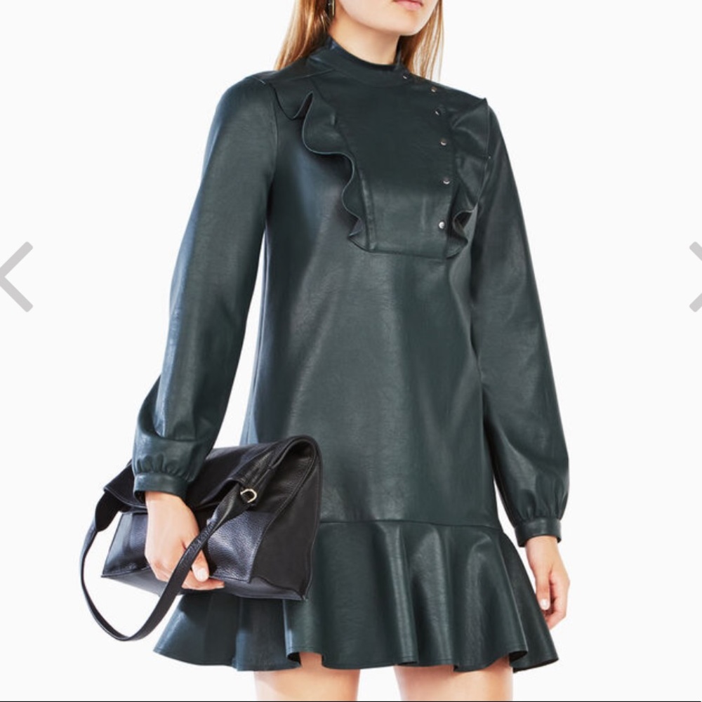 Bcbg faux leather dress